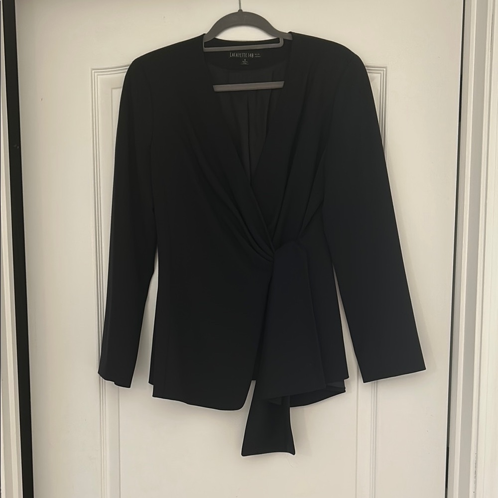 Black wrap blazer